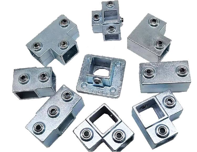 Cast iron square tube connectors
