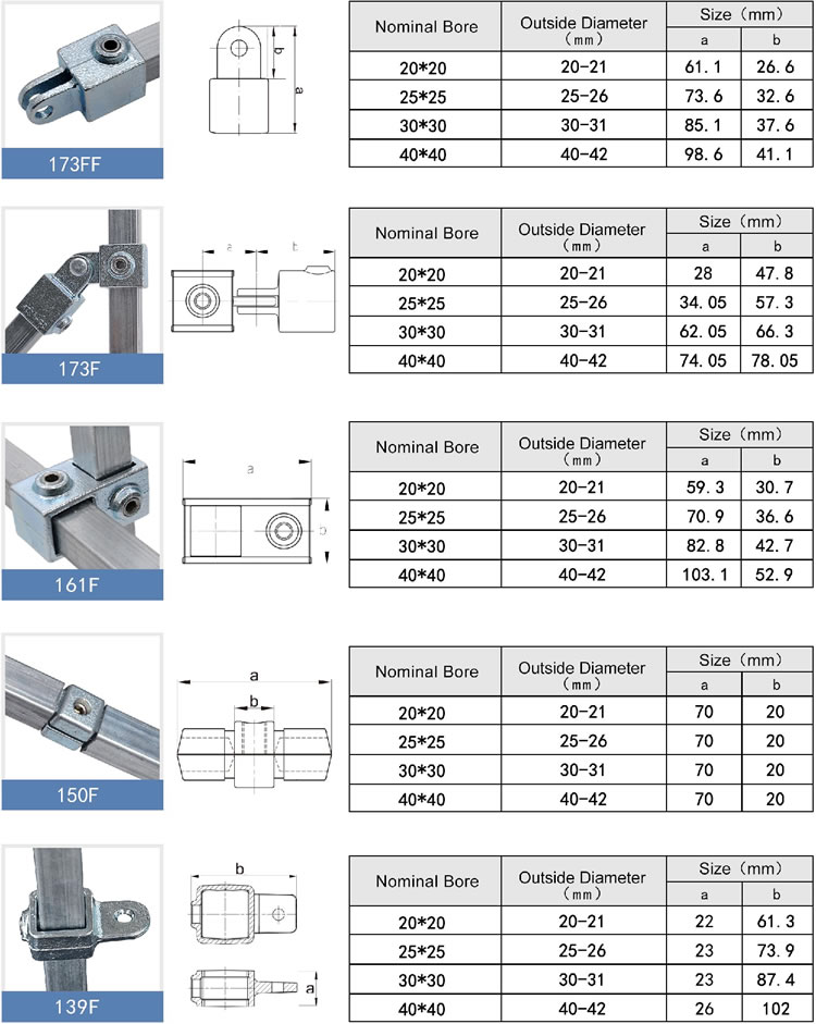 Cast Iron Square Connectors type details4